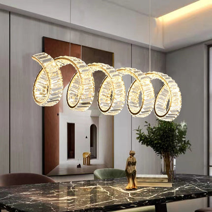 ChandelierDecor - Wave Crystal Pendant Light: Enhance Your Space
