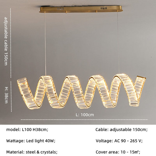 ChandelierDecor - Wave Crystal Pendant Light: Enhance Your Space