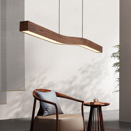 ChandelierDecor - Wave Light: Wooden Wave Bar Hanging Light for Kitchen