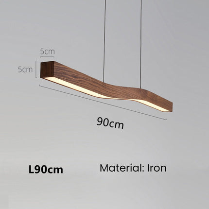 ChandelierDecor - Wave Light: Wooden Wave Bar Hanging Light for Kitchen