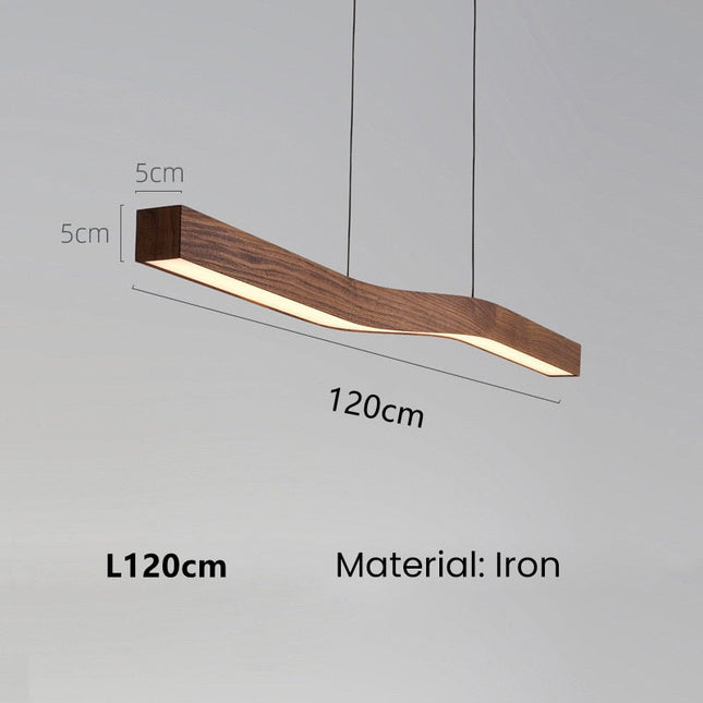 ChandelierDecor - Wave Light: Wooden Wave Bar Hanging Light for Kitchen
