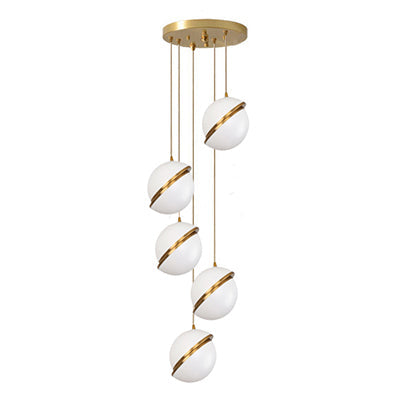 ChandelierDecor - White Glass Ball Bubble LED Pendant Lights - Modern Style