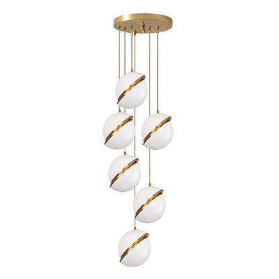 ChandelierDecor - White Glass Ball Bubble LED Pendant Lights - Modern Style