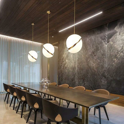 ChandelierDecor - White Glass Ball Bubble LED Pendant Lights - Modern Style