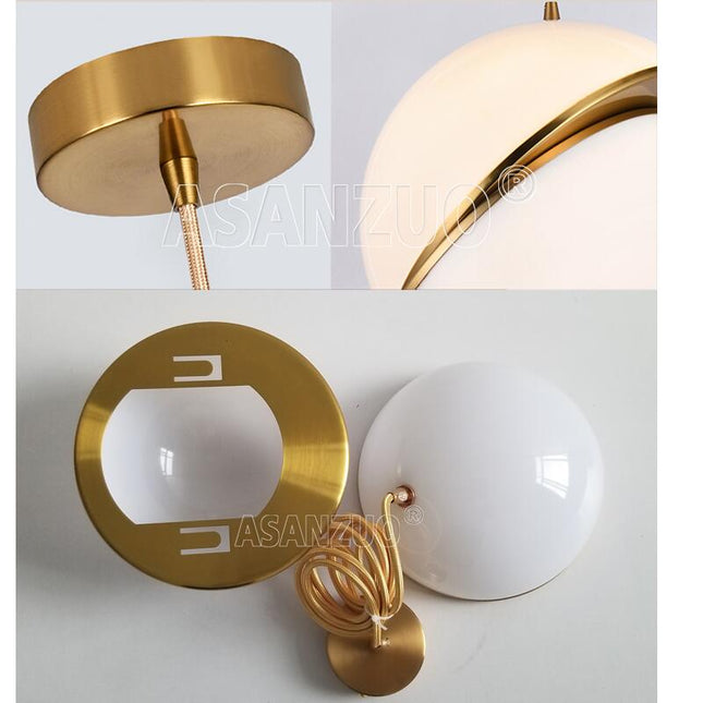 ChandelierDecor - White Glass Ball Bubble LED Pendant Lights - Modern Style