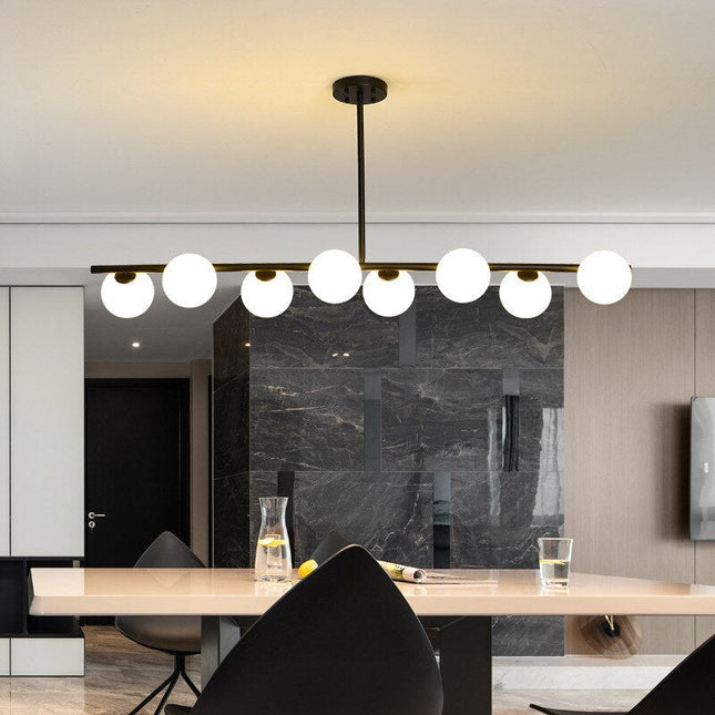 ChandelierDecor - White Glass Ball Chandelier - Stunning Lighting Fixture