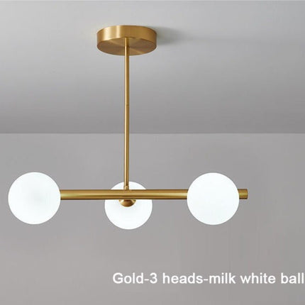 ChandelierDecor - White Glass Ball Chandelier - Stunning Lighting Fixture
