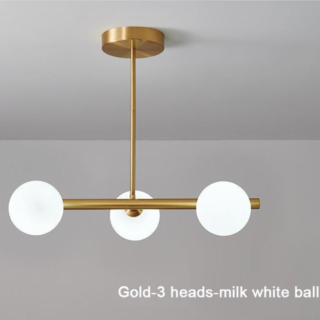 ChandelierDecor - White Glass Ball Chandelier - Stunning Lighting Fixture