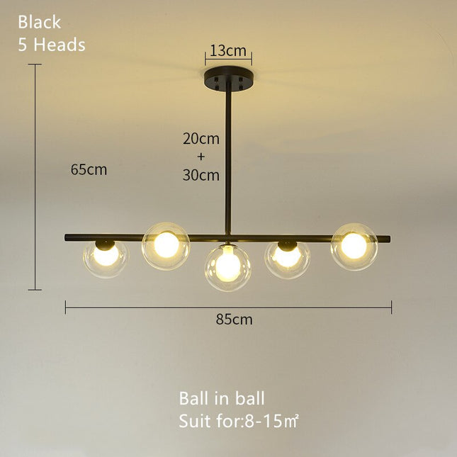 ChandelierDecor - White Glass Ball Chandelier - Stunning Lighting Fixture