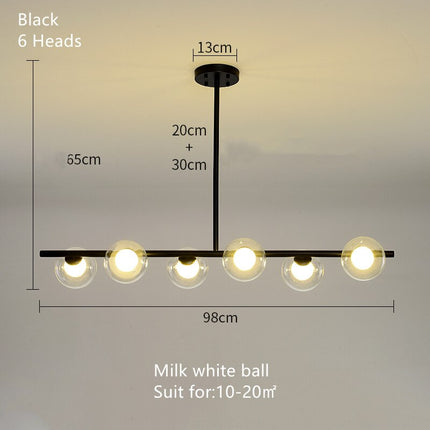 ChandelierDecor - White Glass Ball Chandelier - Stunning Lighting Fixture