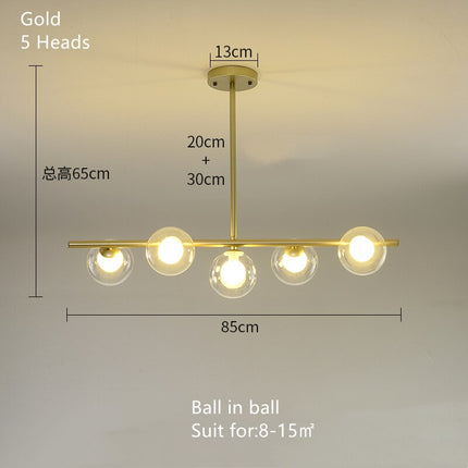 ChandelierDecor - White Glass Ball Chandelier - Stunning Lighting Fixture