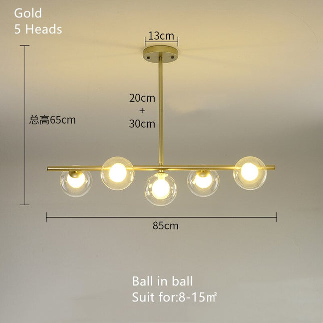 ChandelierDecor - White Glass Ball Chandelier - Stunning Lighting Fixture
