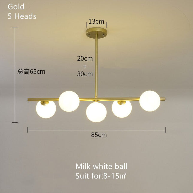 ChandelierDecor - White Glass Ball Chandelier - Stunning Lighting Fixture
