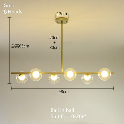 ChandelierDecor - White Glass Ball Chandelier - Stunning Lighting Fixture