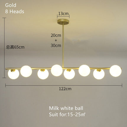 ChandelierDecor - White Glass Ball Chandelier - Stunning Lighting Fixture
