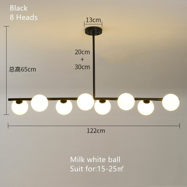 ChandelierDecor - White Glass Ball Chandelier - Stunning Lighting Fixture