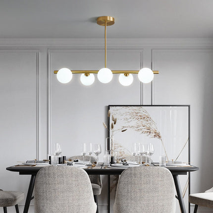 ChandelierDecor - White Glass Ball Chandelier - Stunning Lighting Fixture