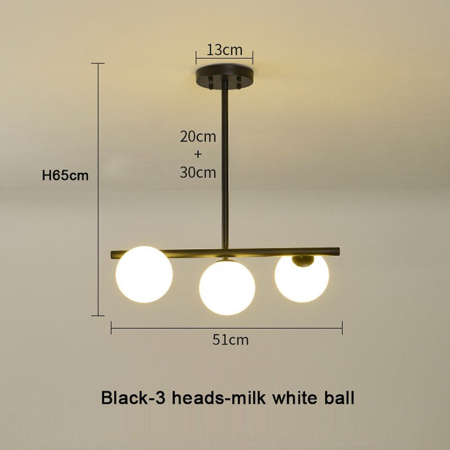 ChandelierDecor - White Glass Ball Chandelier - Stunning Lighting Fixture