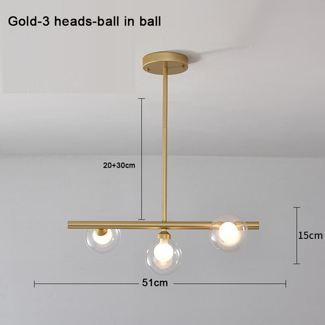 ChandelierDecor - White Glass Ball Chandelier - Stunning Lighting Fixture