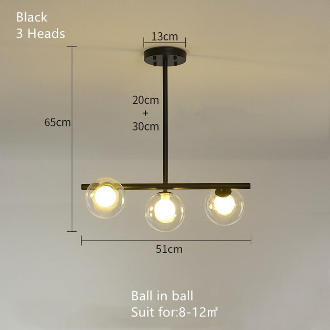ChandelierDecor - White Glass Ball Chandelier - Stunning Lighting Fixture