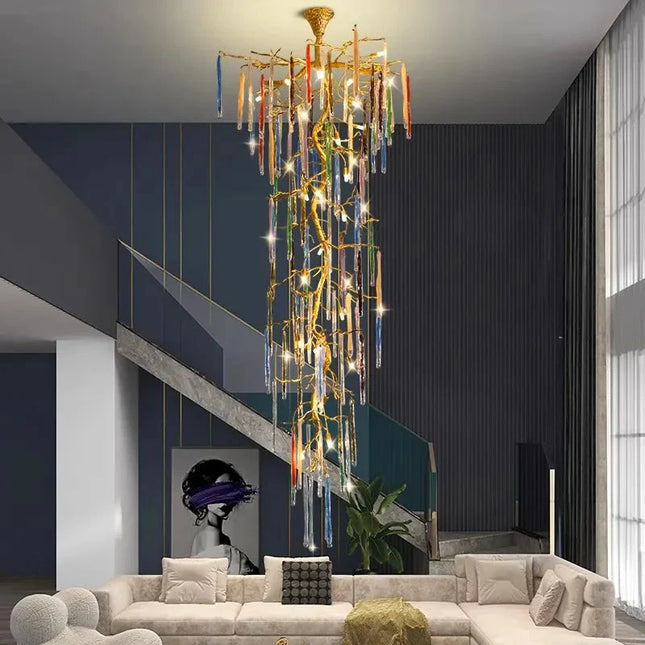 ChandelierDecor - Winter Tree Colourful Crystal Tunes Chandelier Lighting