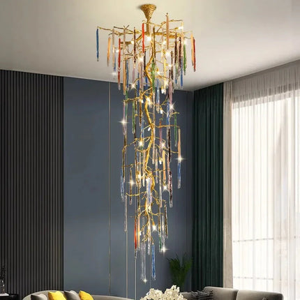 ChandelierDecor - Winter Tree Colourful Crystal Tunes Chandelier Lighting