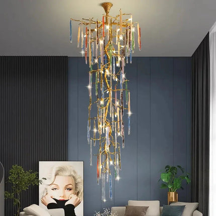 ChandelierDecor - Winter Tree Colourful Crystal Tunes Chandelier Lighting