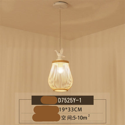 ChandelierDecor - Wooden Bird Cage LED Pendant Light - Bird Pendant Light