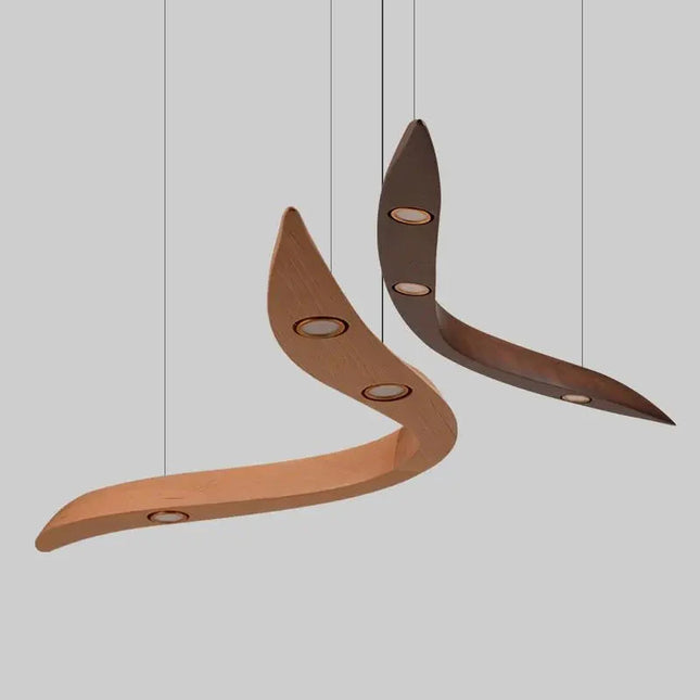 ChandelierDecor - Wooden Pendant Wave Lights Hanging